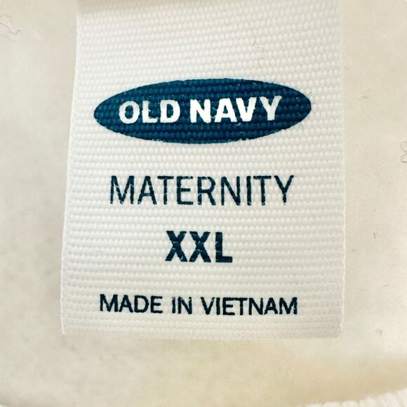 Old Navy Maternity Sweatshirt Womens XXL Long-Sleeve Human Kind Graphic Cream - Picture 7 of 10